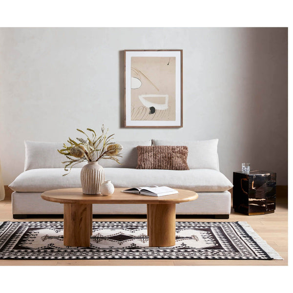 Home Fashion Shep End Table Polished Petrified Wood By Four Hands