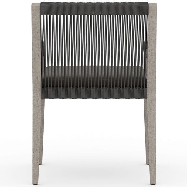 Home Fashion Sherwood Outdoor Arm Chair Charcoal/Weathered Grey By Four Hands