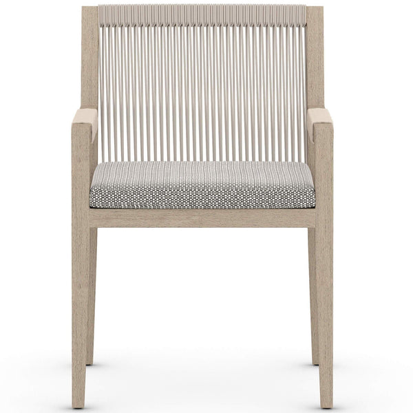 Home Fashion Sherwood Outdoor Arm Chair Faye Ash/Washed Brown By Four Hands