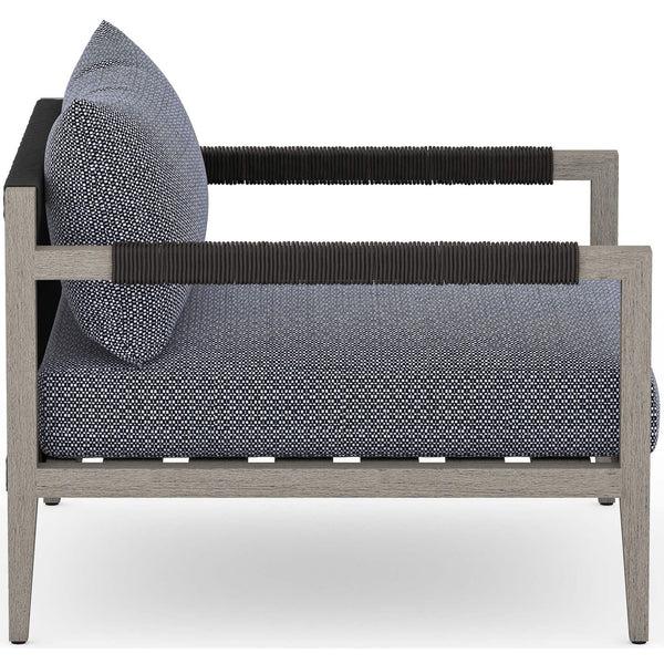 Home Fashion Sherwood Outdoor Chair Faye Navy/Weatherd Grey By Four Hands