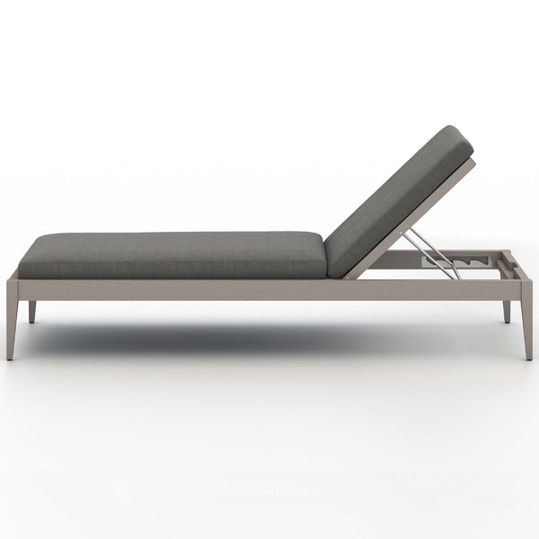 Home Fashion Sherwood Outdoor Chaise Charcoal/Weathered Grey By Four Hands