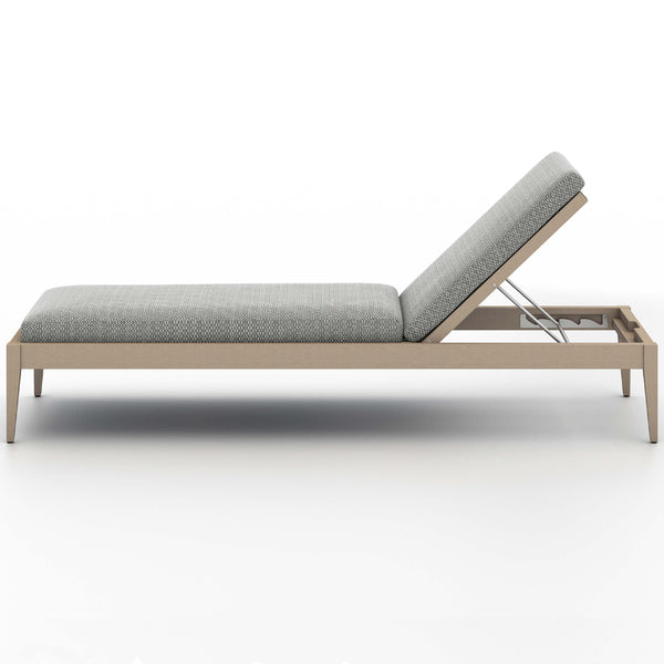 Home Fashion Sherwood Outdoor Chaise Faye Ash/Washed Brown By Four Hands