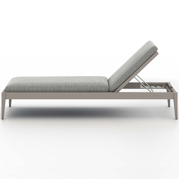 Home Fashion Sherwood Outdoor Chaise Faye Ash/Weathered Grey By Four Hands