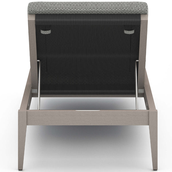 Home Fashion Sherwood Outdoor Chaise Faye Ash/Weathered Grey By Four Hands