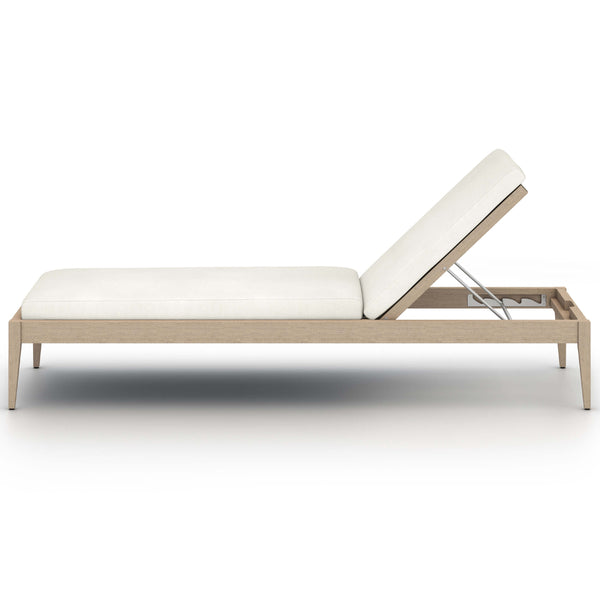 Home Fashion Sherwood Outdoor Chaise Natural Ivory/Washed Brown By Four Hands