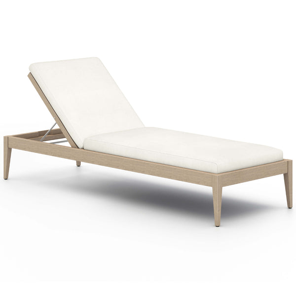 home fashion Sherwood Outdoor Chaise Natural Ivory/Washed Brown by Four Hands
