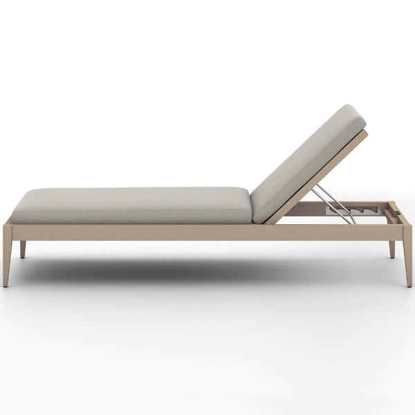 Home Fashion Sherwood Outdoor Chaise Stone Grey/Washed Brown By Four Hands