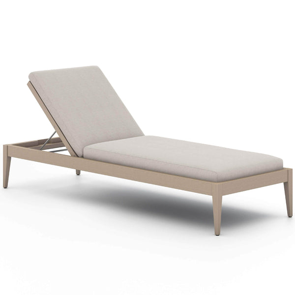 home fashion Sherwood Outdoor Chaise Stone Grey/Washed Brown by Four Hands