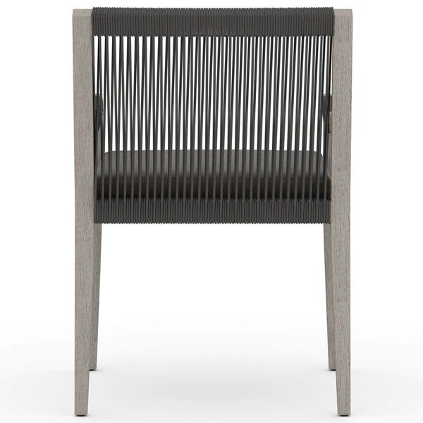 Home Fashion Sherwood Outdoor Dining Arm Chair Charcoal/Weathered Grey Set Of 2 By Four Hands