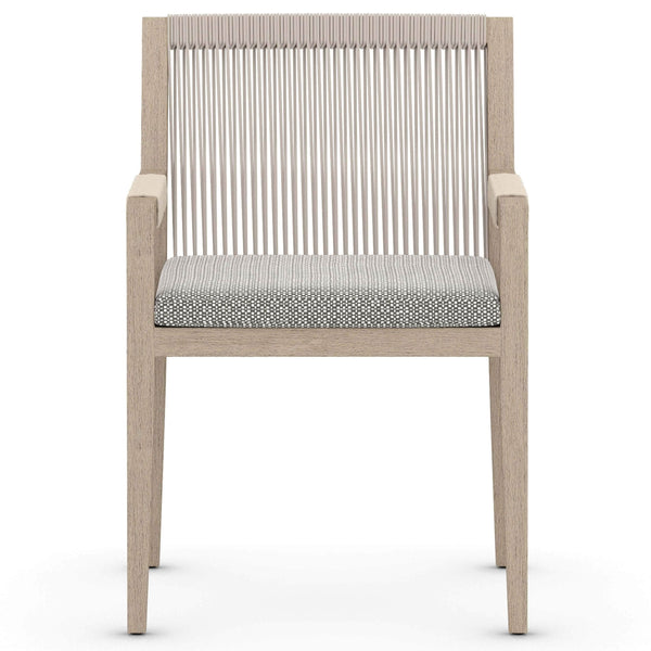 Home Fashion Sherwood Outdoor Dining Arm Chair Faye Ash/Washed Brown Set Of 2 By Four Hands