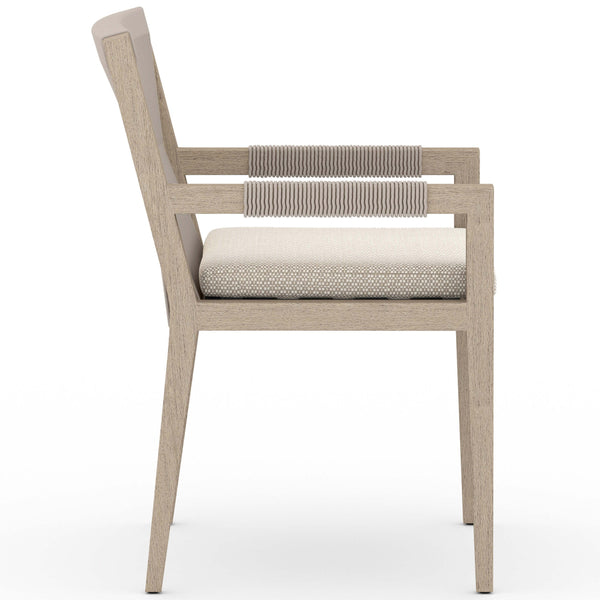 Home Fashion Sherwood Outdoor Dining Arm Chair Faye Sand/Washed Brown Set Of 2 By Four Hands