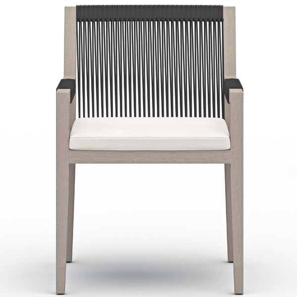 Home Fashion Sherwood Outdoor Dining Arm Chair Natural Ivory/Weathered Grey Set Of 2 By Four Hands