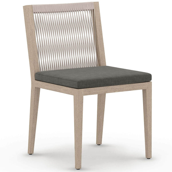 home fashion Sherwood Outdoor Dining Chair Charcoal/Washed Brown Set of 2 by Four Hands