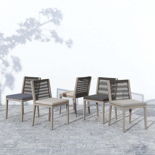 Home Fashion Sherwood Outdoor Dining Chair Charcoal/Weathered Grey Set Of 2 By Four Hands