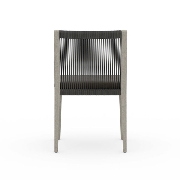 Home Fashion Sherwood Outdoor Dining Chair Charcoal/Weathered Grey Set Of 2 By Four Hands