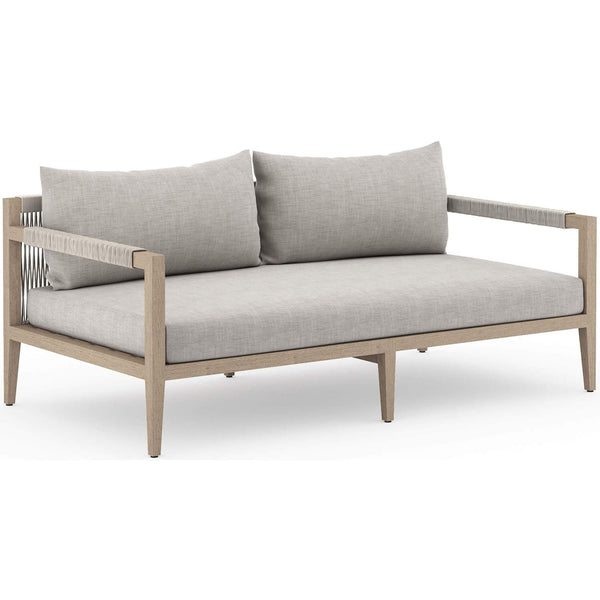 Home Fashion Sherwood Outdoor Sofa Stone Grey/Washed Brown By Four Hands