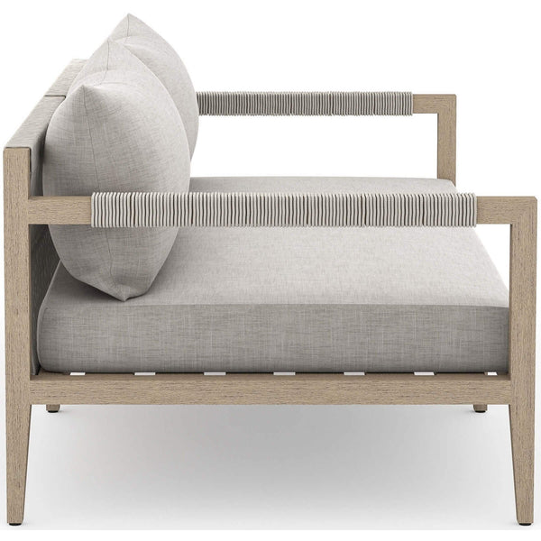 Home Fashion Sherwood Outdoor Sofa Stone Grey/Washed Brown By Four Hands