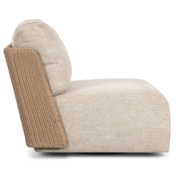 Home Fashion Sicilia Outdoor Swivel Chair Concha Beige By Four Hands