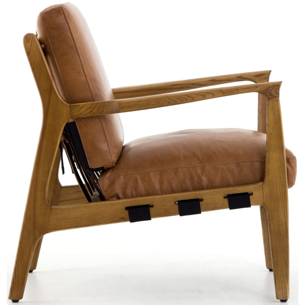 Home Fashion Silas Leather Chair Patina Copper By Four Hands