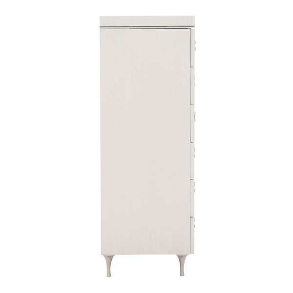 Home Fashion Silhouette Tall 6 Drawer Chest Eggshell