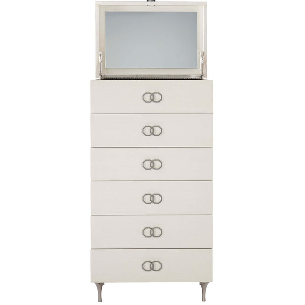 Home Fashion Silhouette Tall 6 Drawer Chest Eggshell