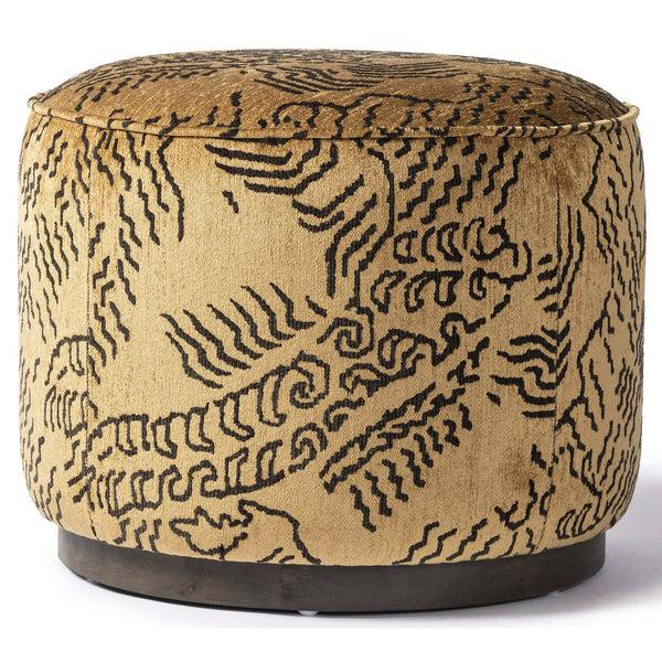 home fashion Sinclair Round Ottoman Balkan Ochre by Four Hands