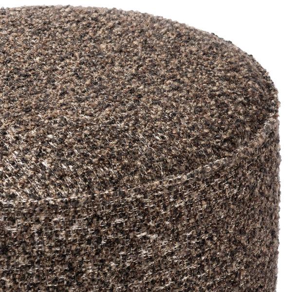 Home Fashion Sinclair Round Ottoman Ivan Graphite By Four Hands