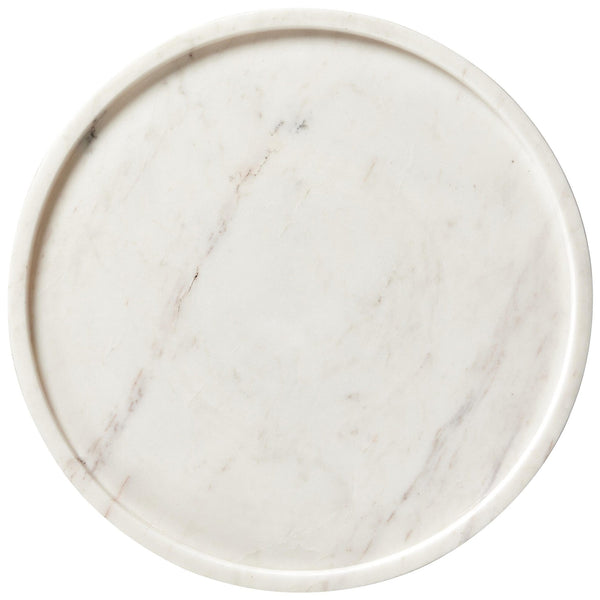 Home Fashion Skylar End Table Polished White Marble By Four Hands