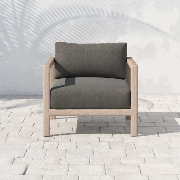 Home Fashion Sonoma Outdoor Chair Charcoal/Washed Brown By Four Hands