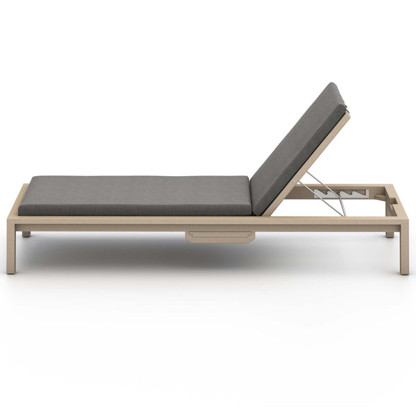 Home Fashion Sonoma Outdoor Chaise Washed Brown Charcoal By Four Hands
