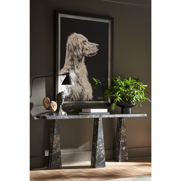 Home Fashion Spectrum Sofa Table Golden Portoro Marble