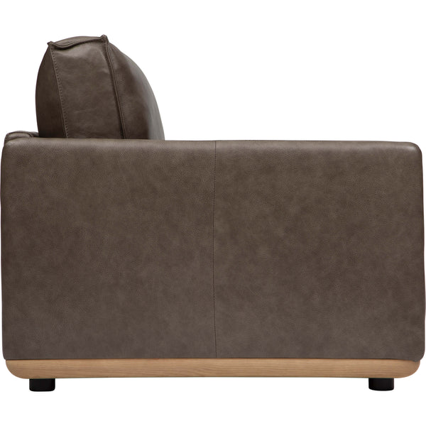 Home Fashion Sutton 5 Piece Leather Sectional York Mushroom