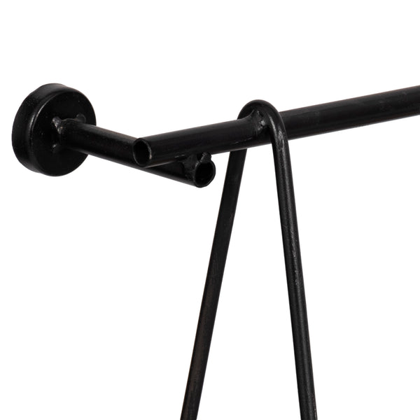 Home Fashion Swing-Like Wall Shelves Black/Brown Set Of 2