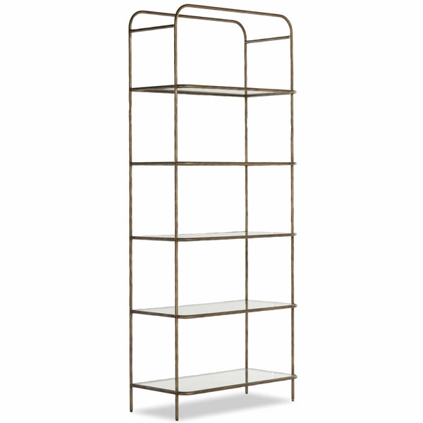 home fashion Swinton Bookcase Hammered Aged Brass by Four Hands