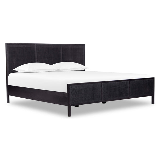 home fashion Sydney Bed Black Wash w/Black Cane by Four Hands