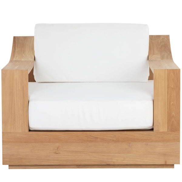 Home Fashion Tahiti Outdoor Swivel Chair Stinson White