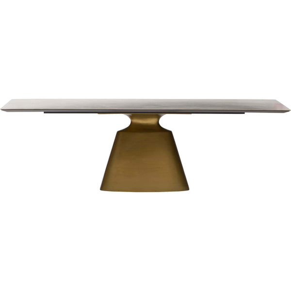 Home Fashion Taji Rectangular Dining Table Gray/Gold Base
