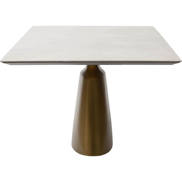 Home Fashion Taji Rectangular Dining Table Gray/Gold Base