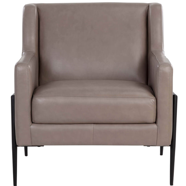 Home Fashion Talula Lounge Chair Alpine Grey Leather