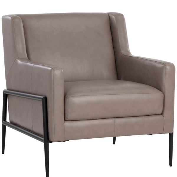 home fashion Talula Lounge Chair Alpine Grey Leather