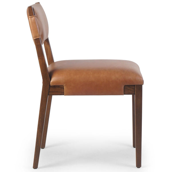 Home Fashion Tamari Leather Dining Chair Sonoma Chestnut Set Of 2 By Four Hands