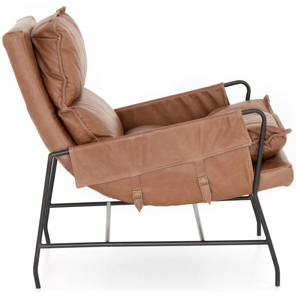 Home Fashion Taryn Leather Chair Chaps Saddle By Four Hands