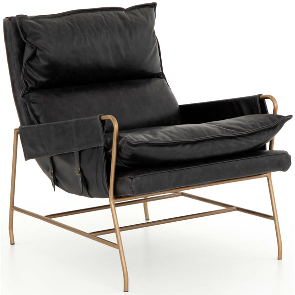 home fashion Taryn Leather Chair Sonoma Black by Four Hands home fashion Taryn Leather Chair Sonoma Black by Four Hands