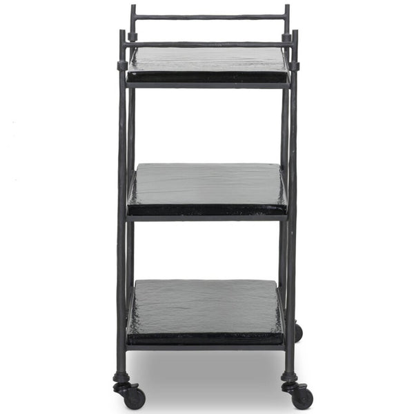 Home Fashion Teagan Bar Cart Gunmetal By Four Hands