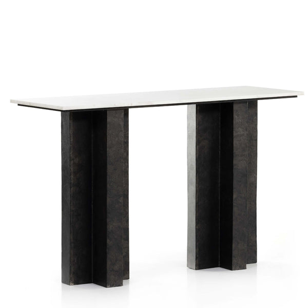 home fashion Terrell Console Table Raw Black by Four Hands