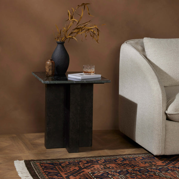 Home Fashion Terrell End Table Black Marble By Four Hands