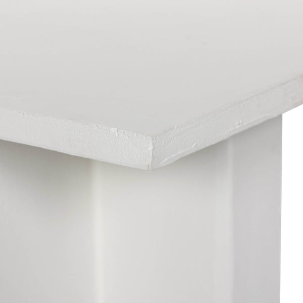 Home Fashion Terrell Outdoor End Table Matte White By Four Hands