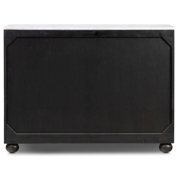 Home Fashion Tiago Marble Chest Distressed Black By Four Hands