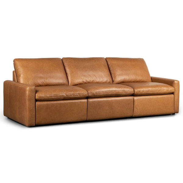 Home Fashion Tillery 3 Piece Power Recliner Leather Sectional Sonoma Butterscotch By Four Hands