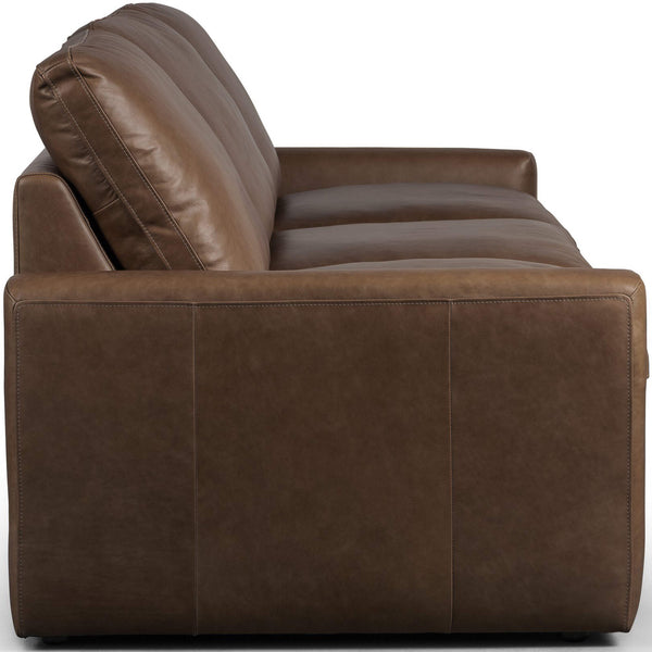 Home Fashion Tillery Leather Power Recliner 3-Piece Sectional Sonoma Coco By Four Hands